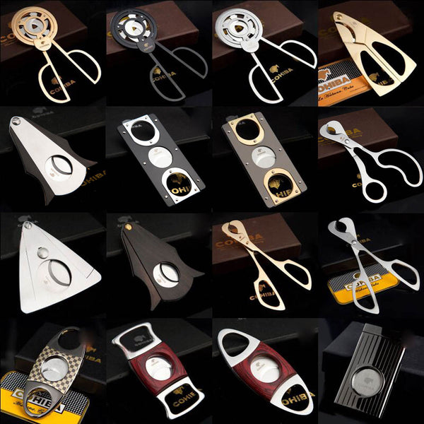 XIFEI V-Cut Cigar Cutter Built-in Punch W/ Gift Box Cigarette Scissors  Accessories Smoking Puncher Tools For Cohiba Dropshipping